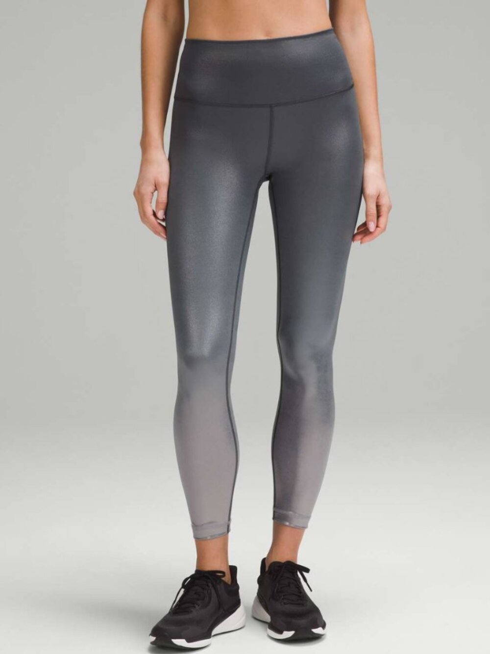 Lululemon High Rise Wunder Train Tight 25" Gradient Foil Grey